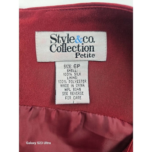 Women's,  Style and Co. Collection Petite, sz 6P red dress - Picture 4 of 6